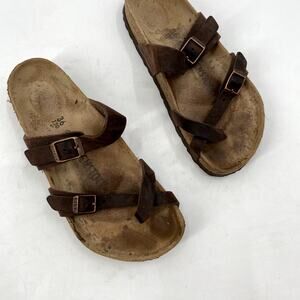 Birkenstock brown leather sandals